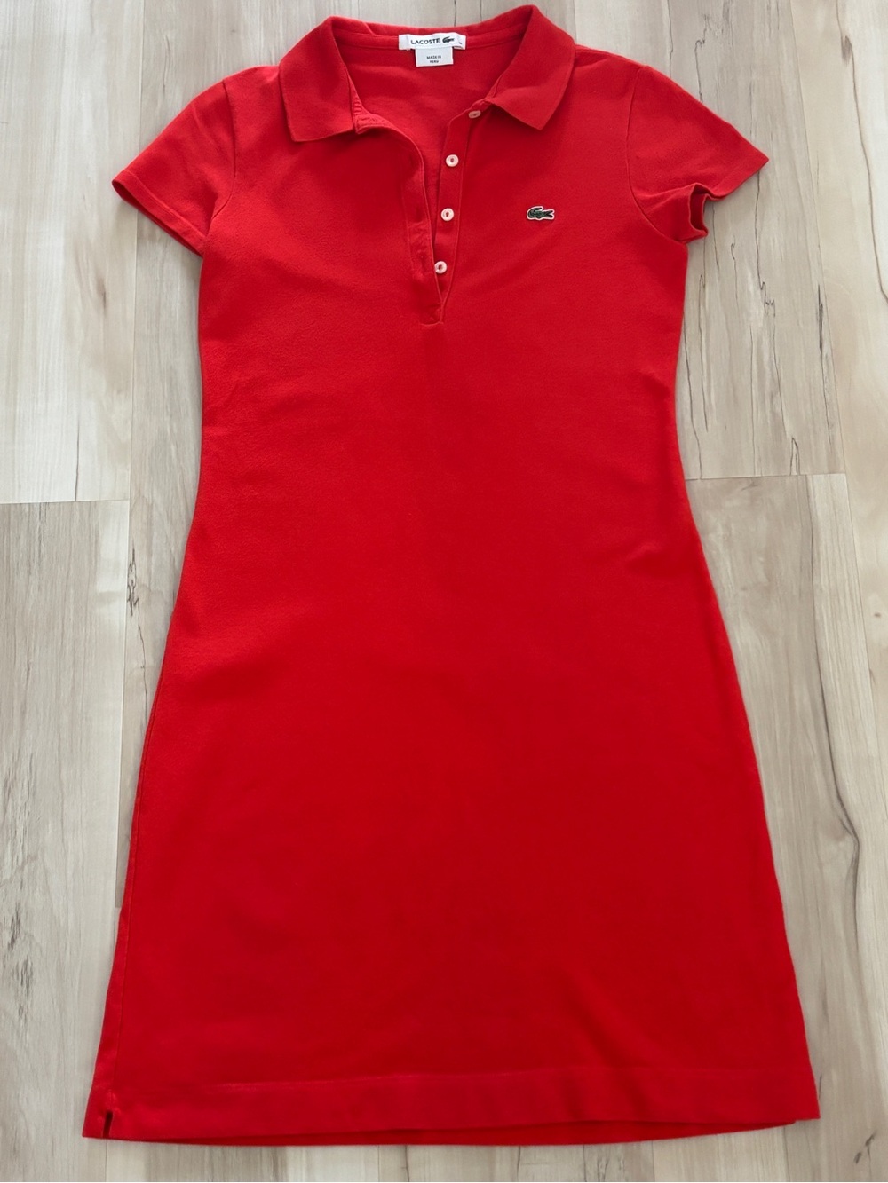 Lacoste Orange Polo Mini Dress XS